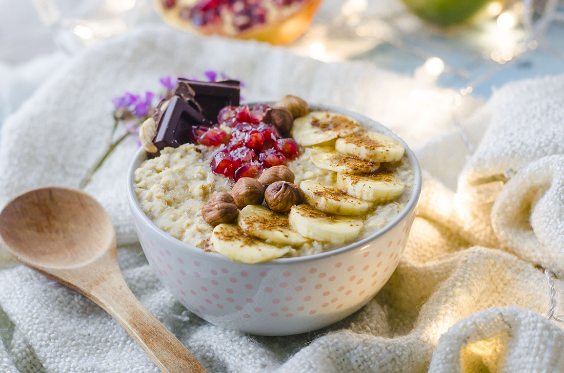 Porridge de avena vegano