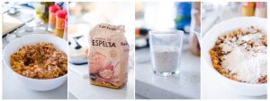 La harina de Espelta aportará firmeza a las Hamburguesas de Quinoa.