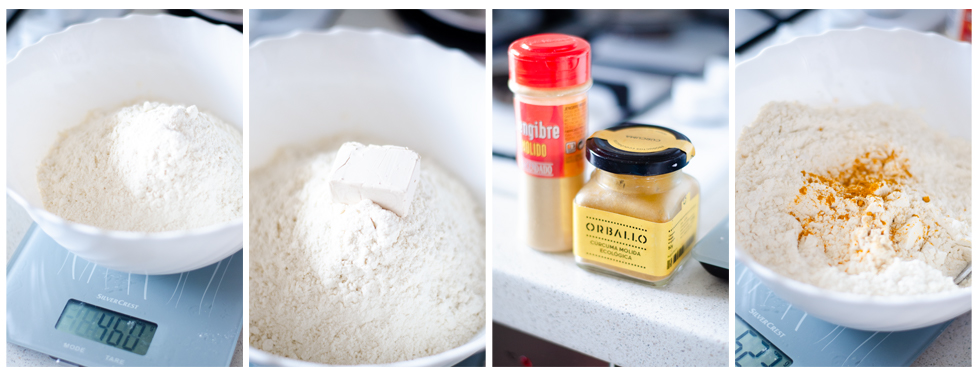 We prepare the homemade dough for the empanadillas.