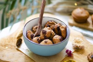 Cereales de galletas: mini cookie cereal. Veganismo.