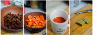 Añadimos la media taza de salsa de tomate y las 10 tazas de caldo.
