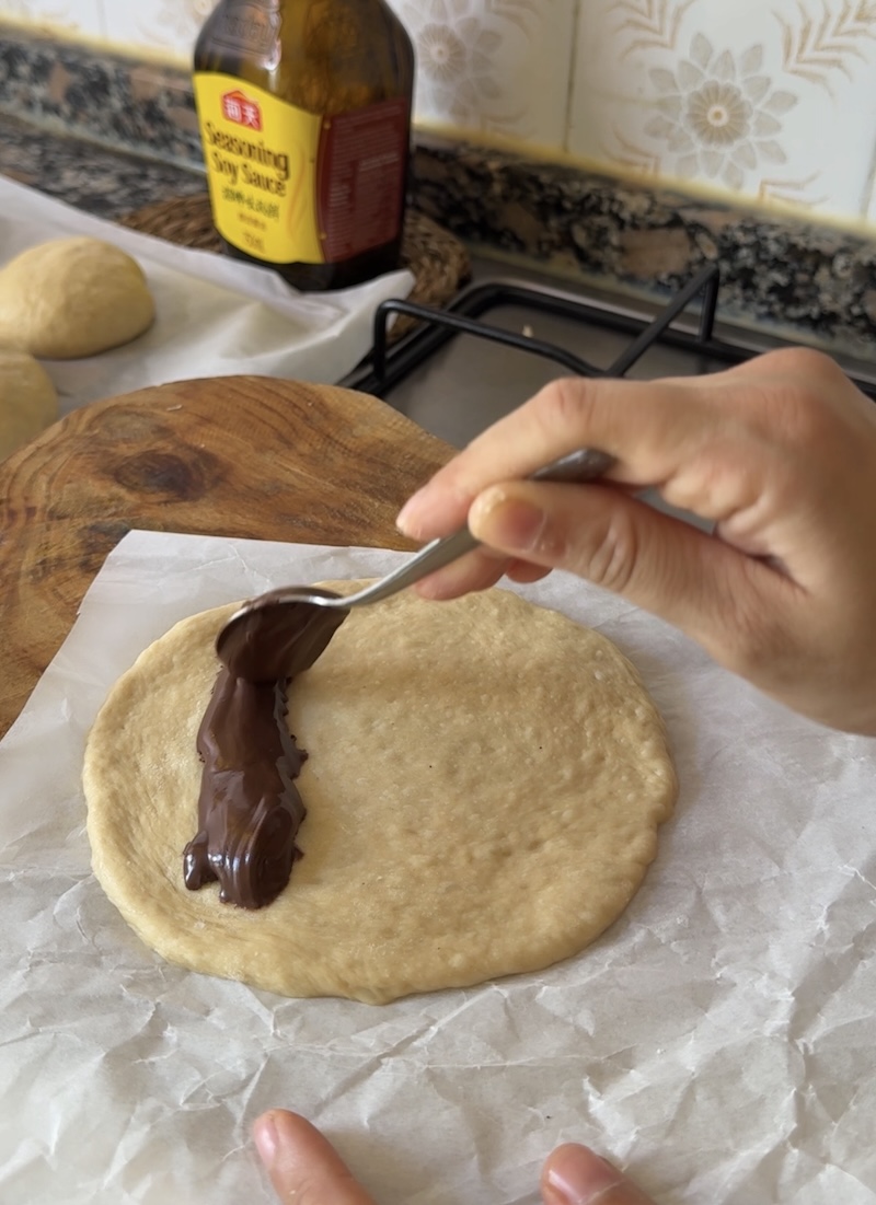 añadimos el chocolate a nuestro bollycao